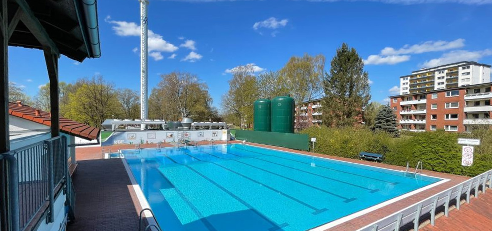 Freibadbecken Schwimmerbereich